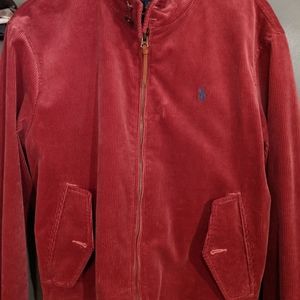 New! RARE Polo Ralph Lauren Men's Stretch Corduroy Pink Bomber Jacket Size S